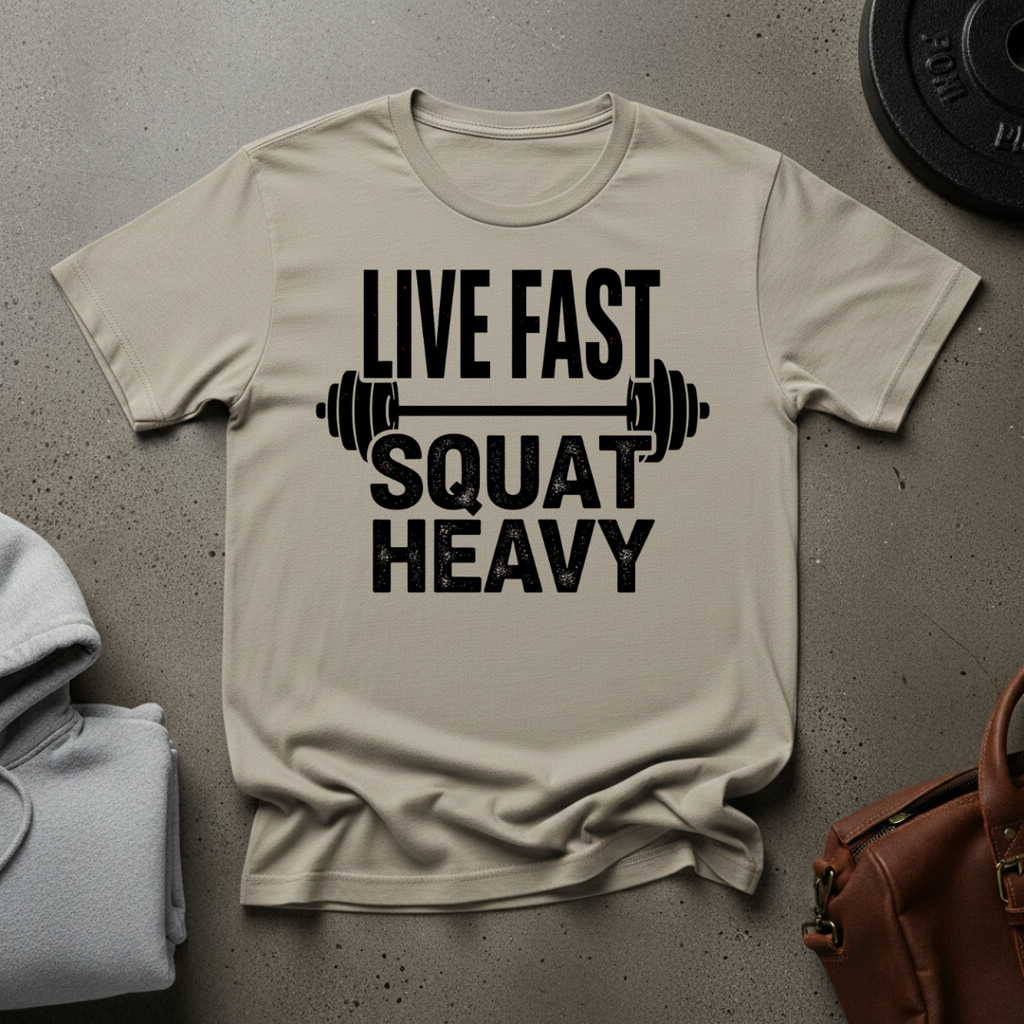 Live Fast Squat Heavy T-Shirt