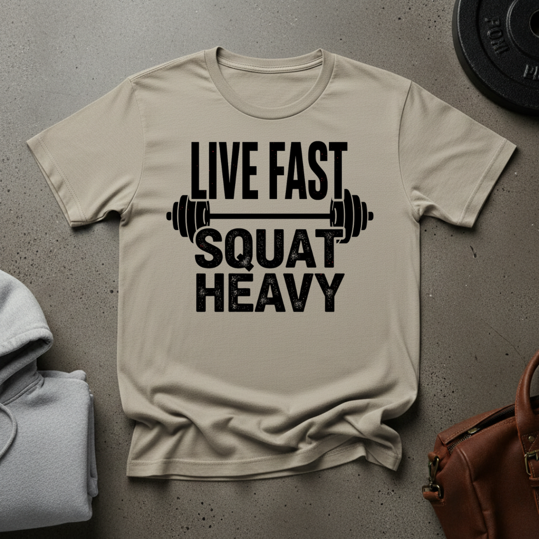 Live Fast Squat Heavy T-Shirt