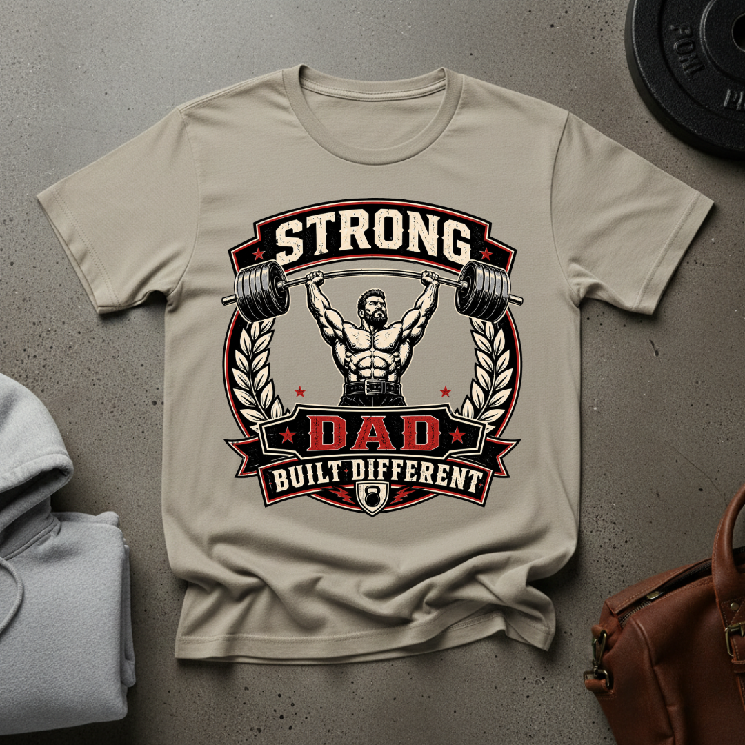 Strong Dad Built Different Gym T-Shirt