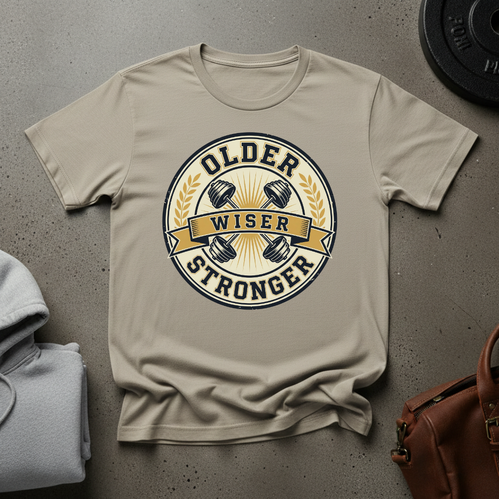 Older Wiser Stronger Gym T-Shirt
