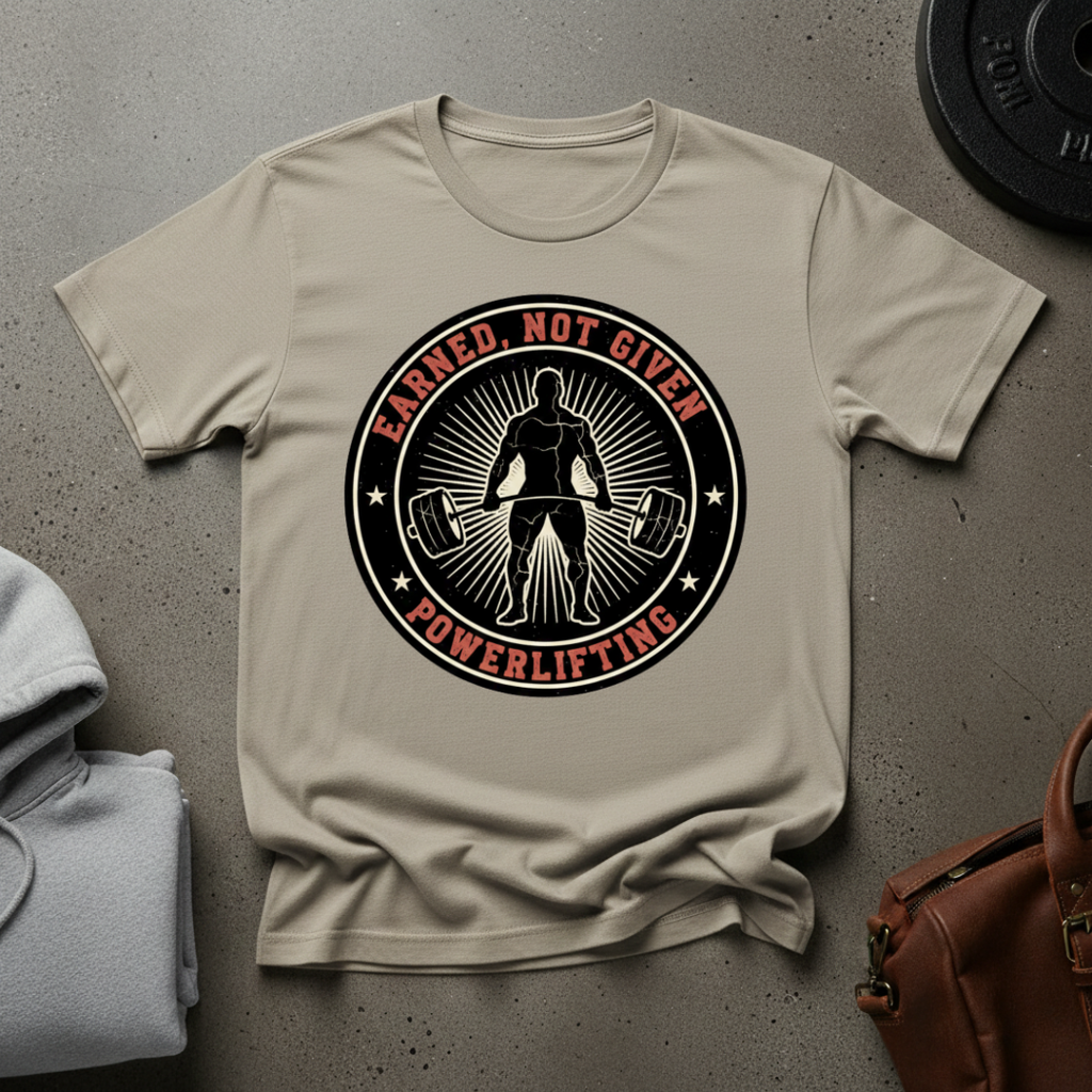 Earned Not Given Powerlifting Gym T-Shirt