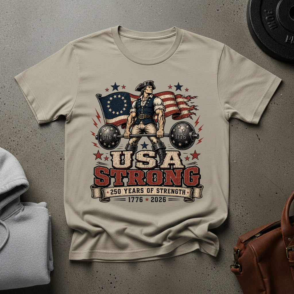 USA Strong Weightlifting T-Shirt