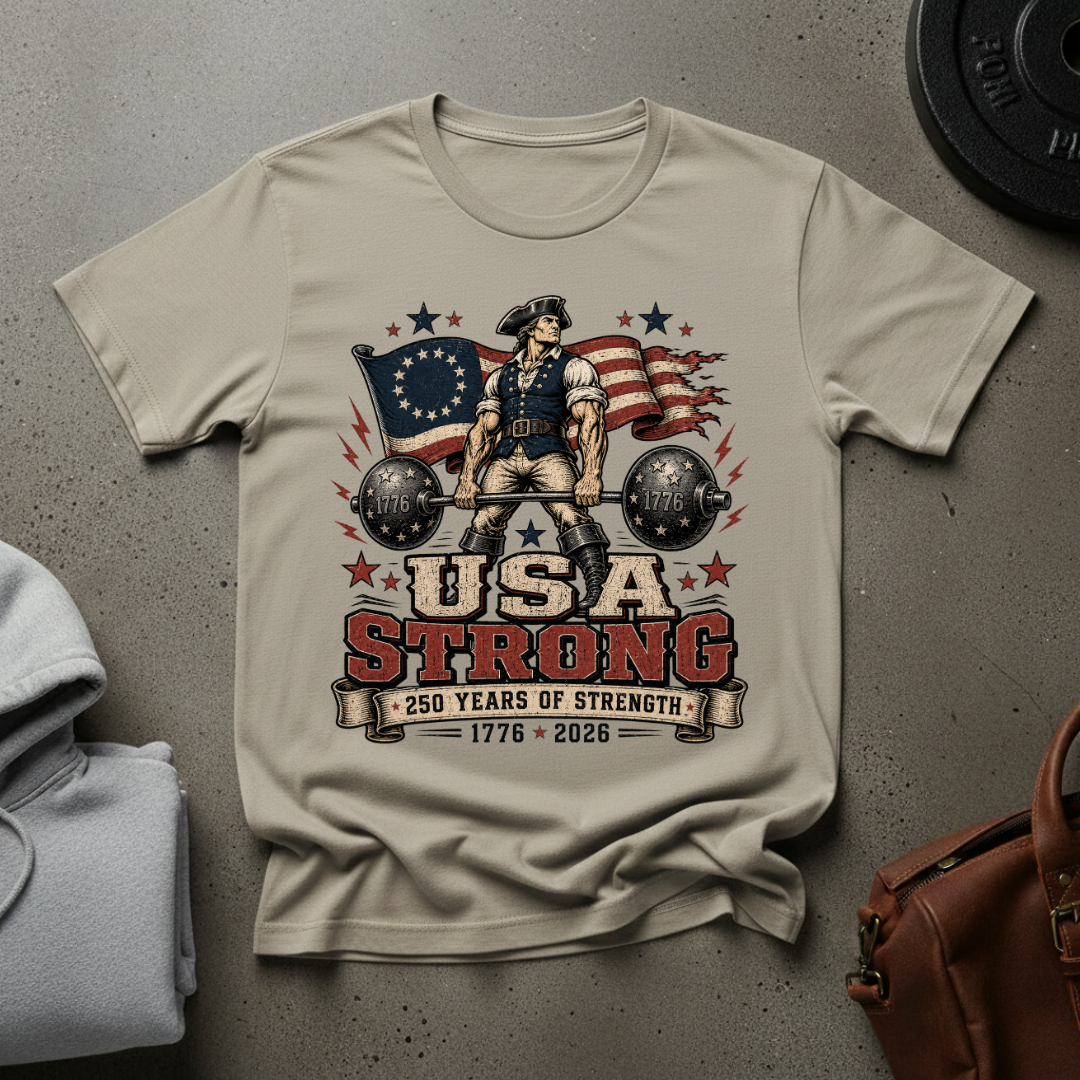 USA Strong Weightlifting T-Shirt