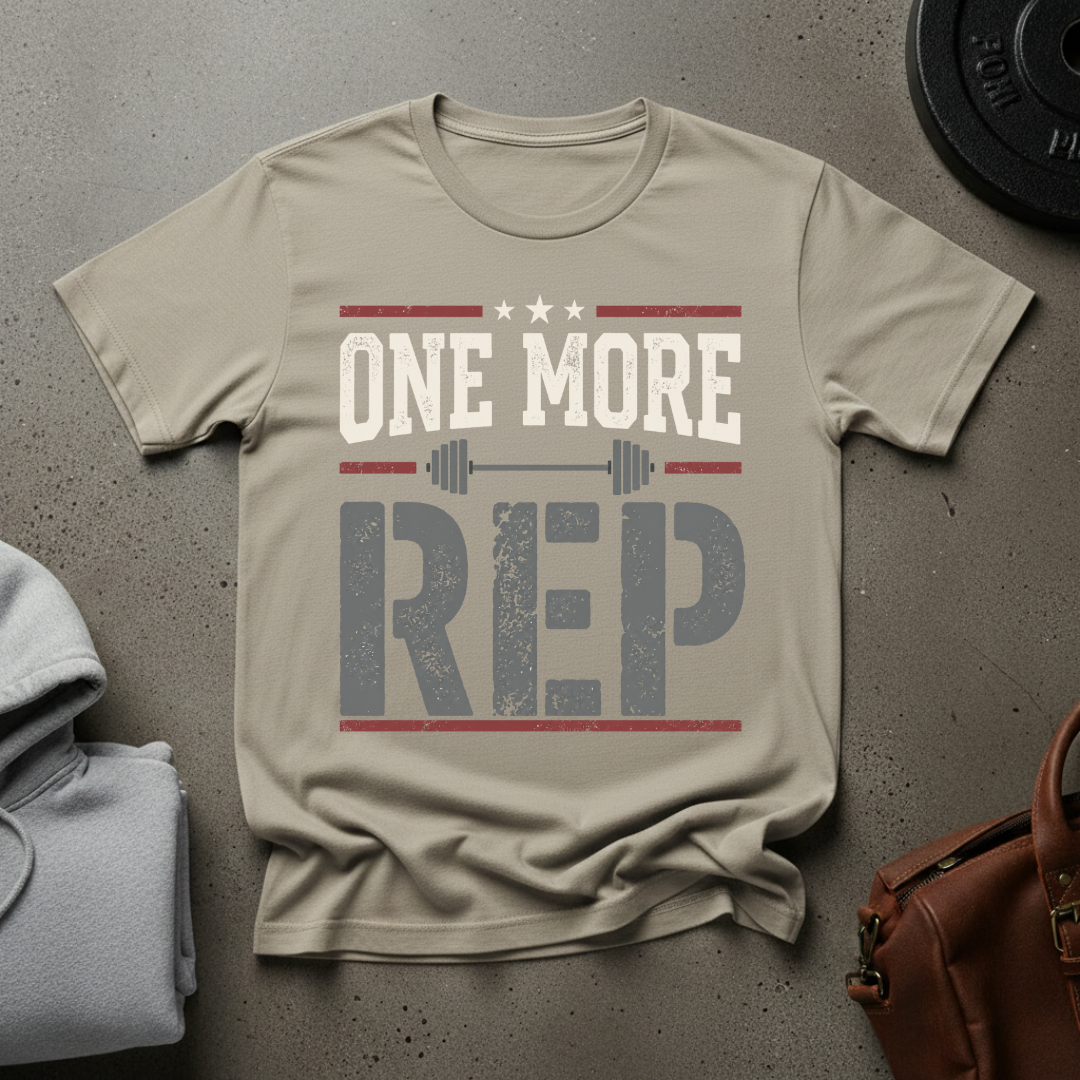 One More Rep Barbell T-Shirt