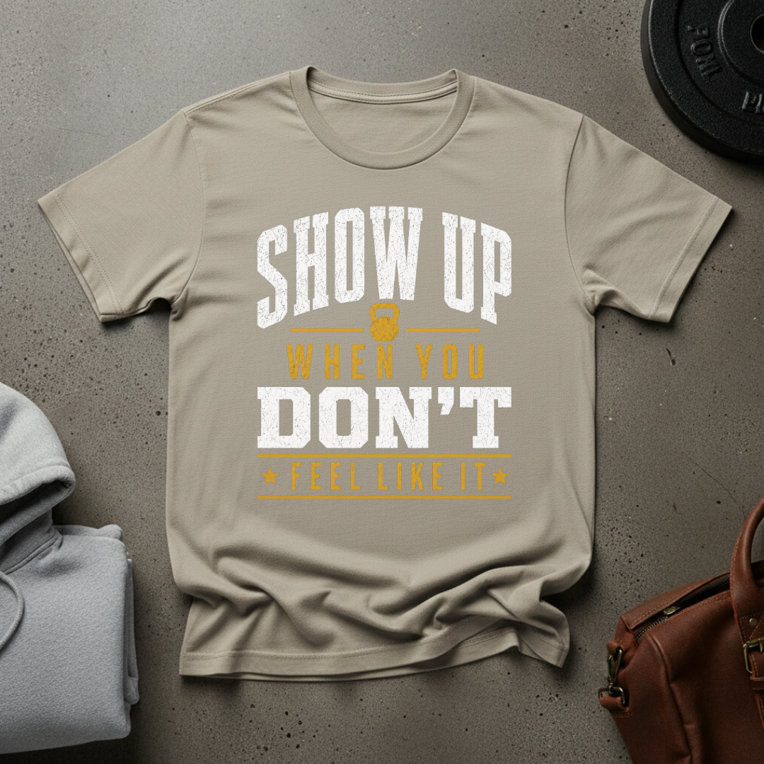 Show Up When You Don't Feel Like It Gym T-Shirt
