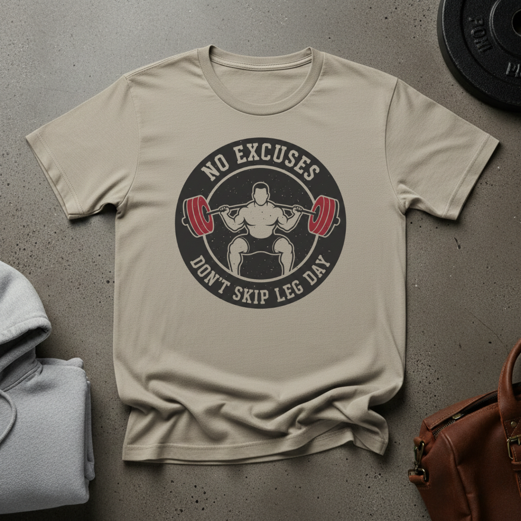 No Excuses Don’t Skip Leg Day Gym T-Shirt