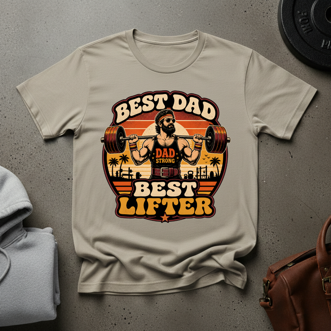 Best Dad Weightlifting T-Shirt