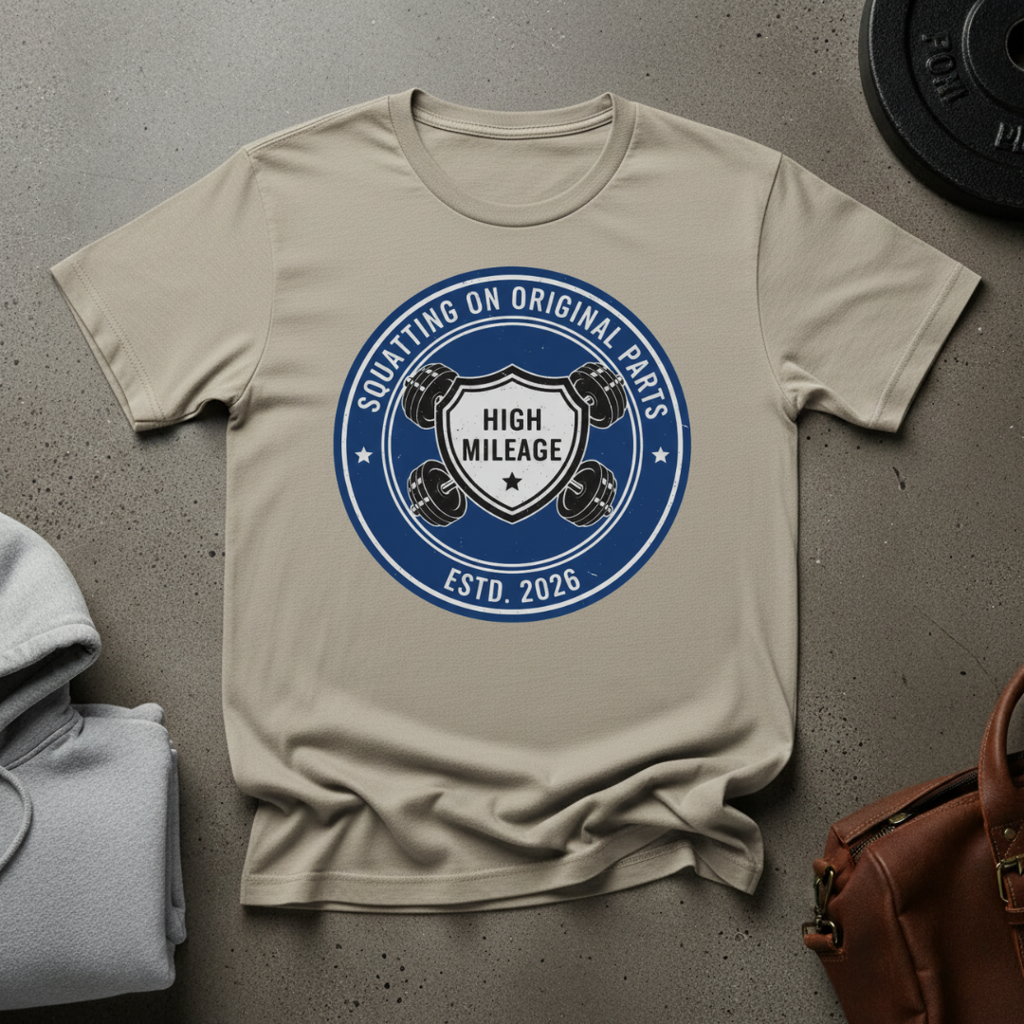 Squatting on Original Parts Gym T-Shirt