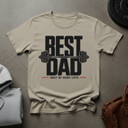 Best Dad Built by Heavy Lifts Gym T-Shirt