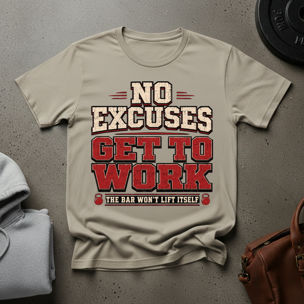 No Excuses Get to Work Gym T-Shirt
