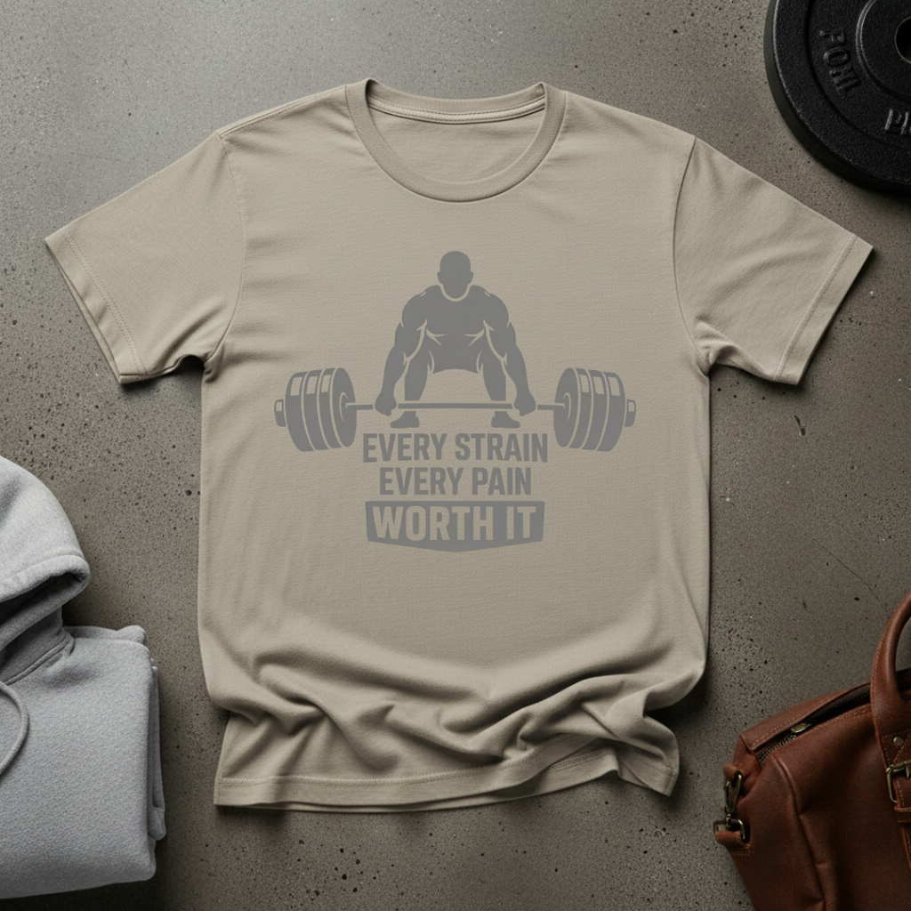 Every Strain Every Pain Worth It Weightlifting T-Shirt