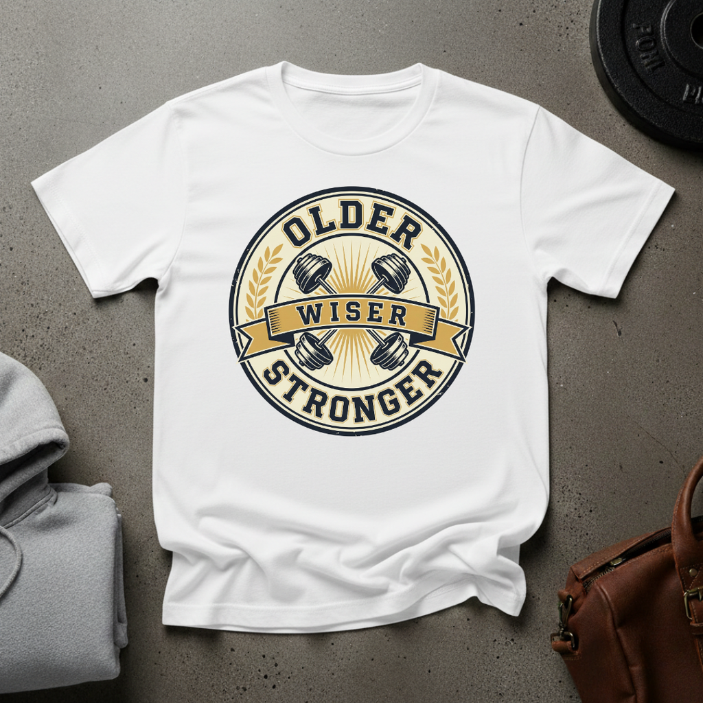 Older Wiser Stronger Gym T-Shirt