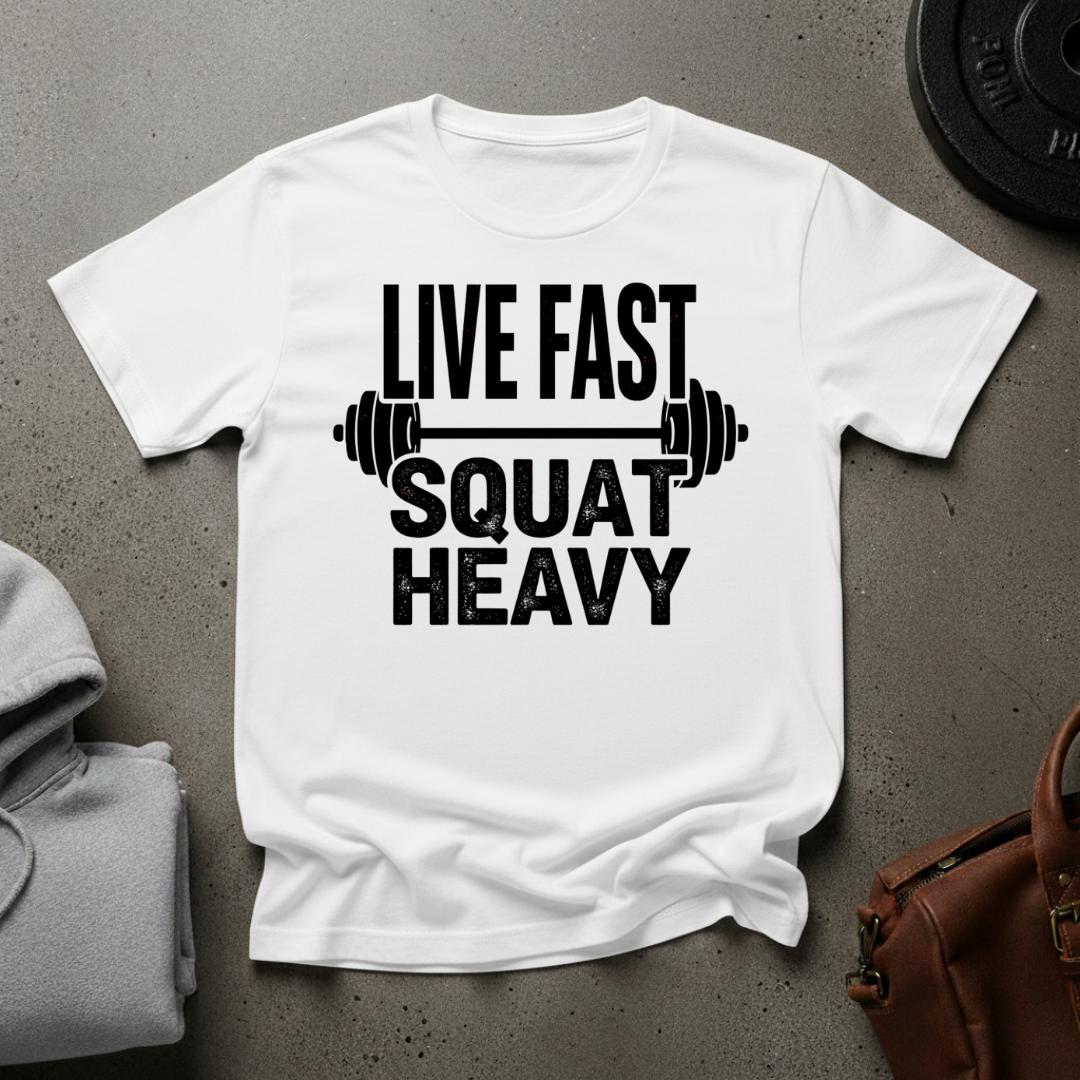 Live Fast Squat Heavy T-Shirt