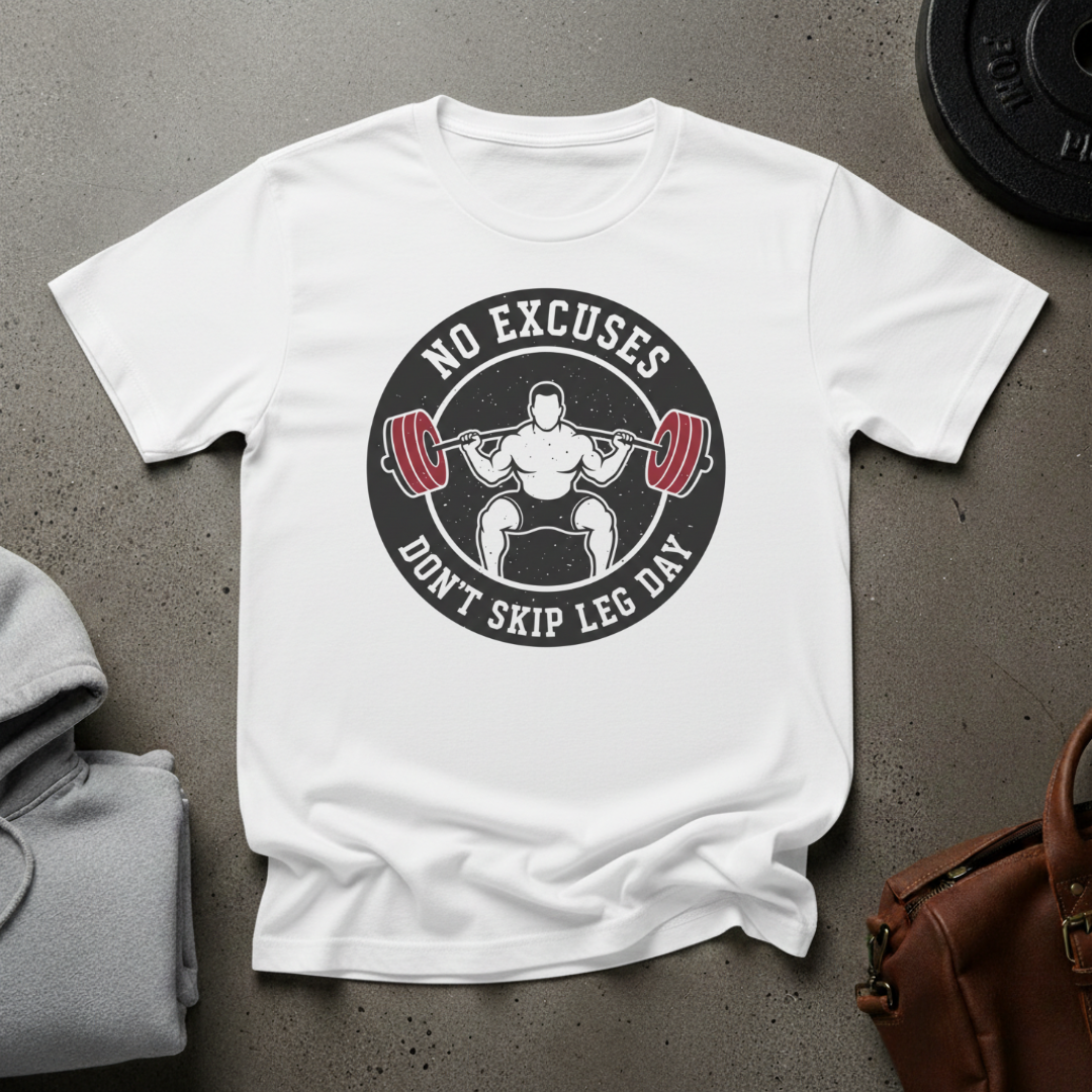 No Excuses Don’t Skip Leg Day Gym T-Shirt