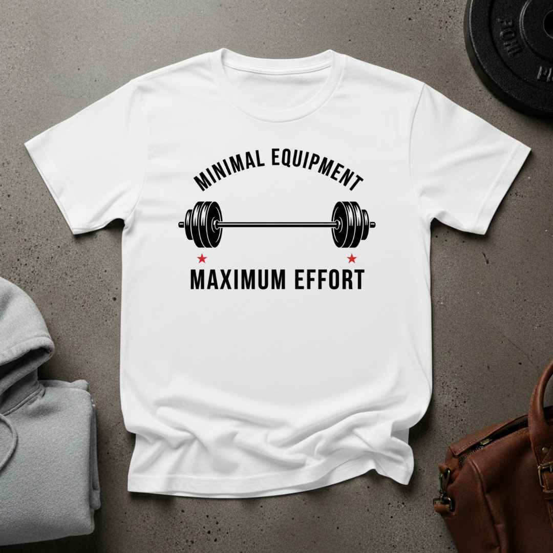Minimal Equipment Maximum Effort Gym T-Shirt