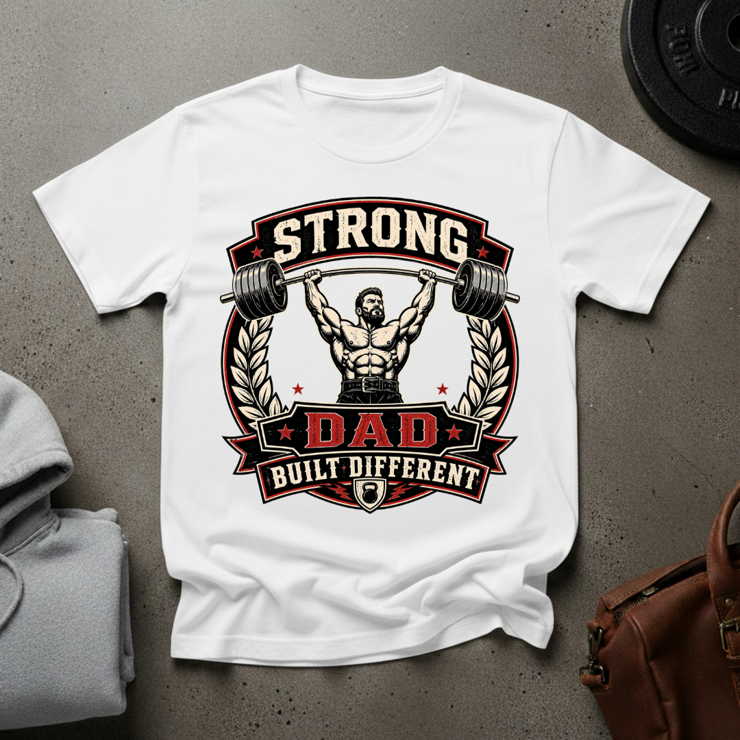 Strong Dad Built Different Gym T-Shirt