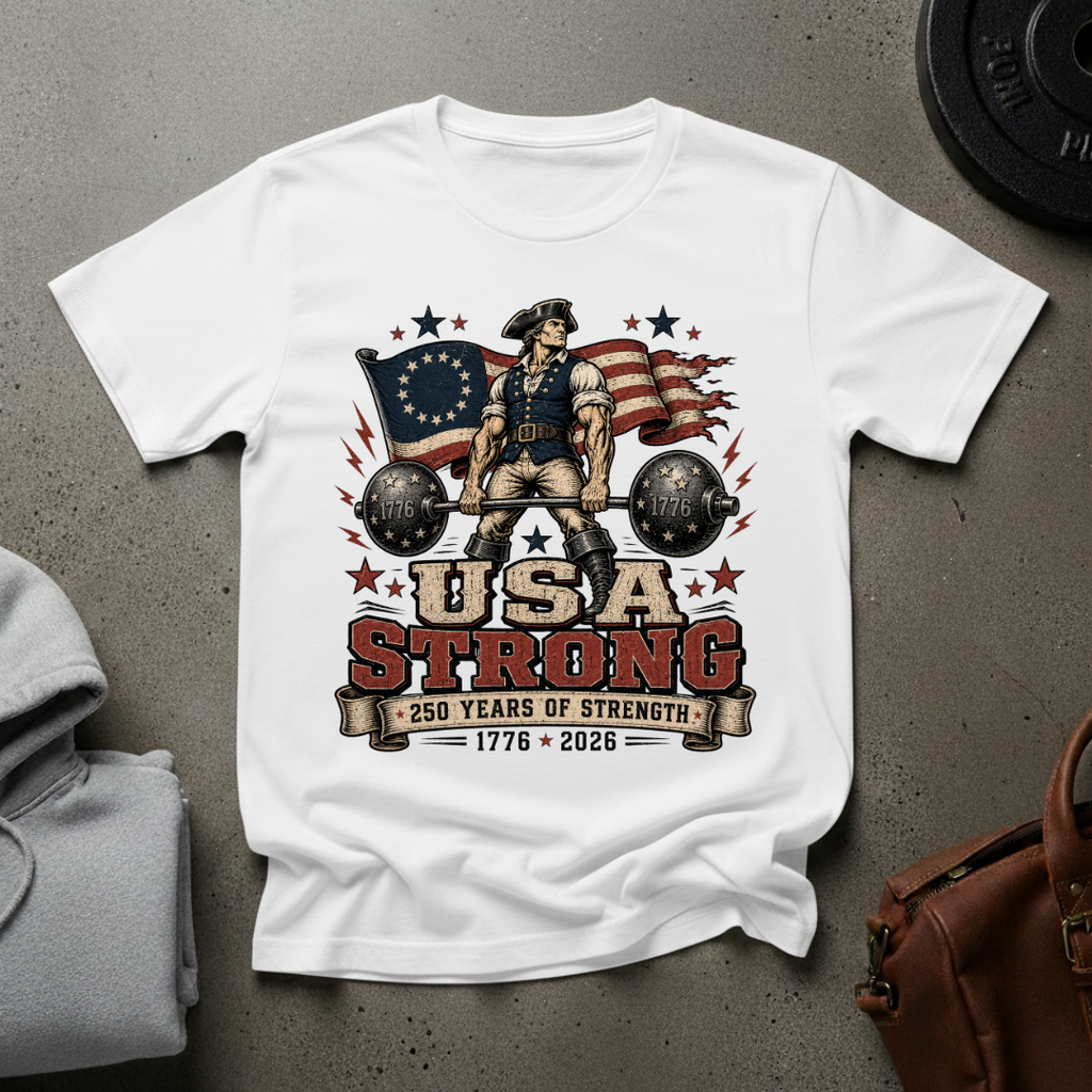 USA Strong Weightlifting T-Shirt